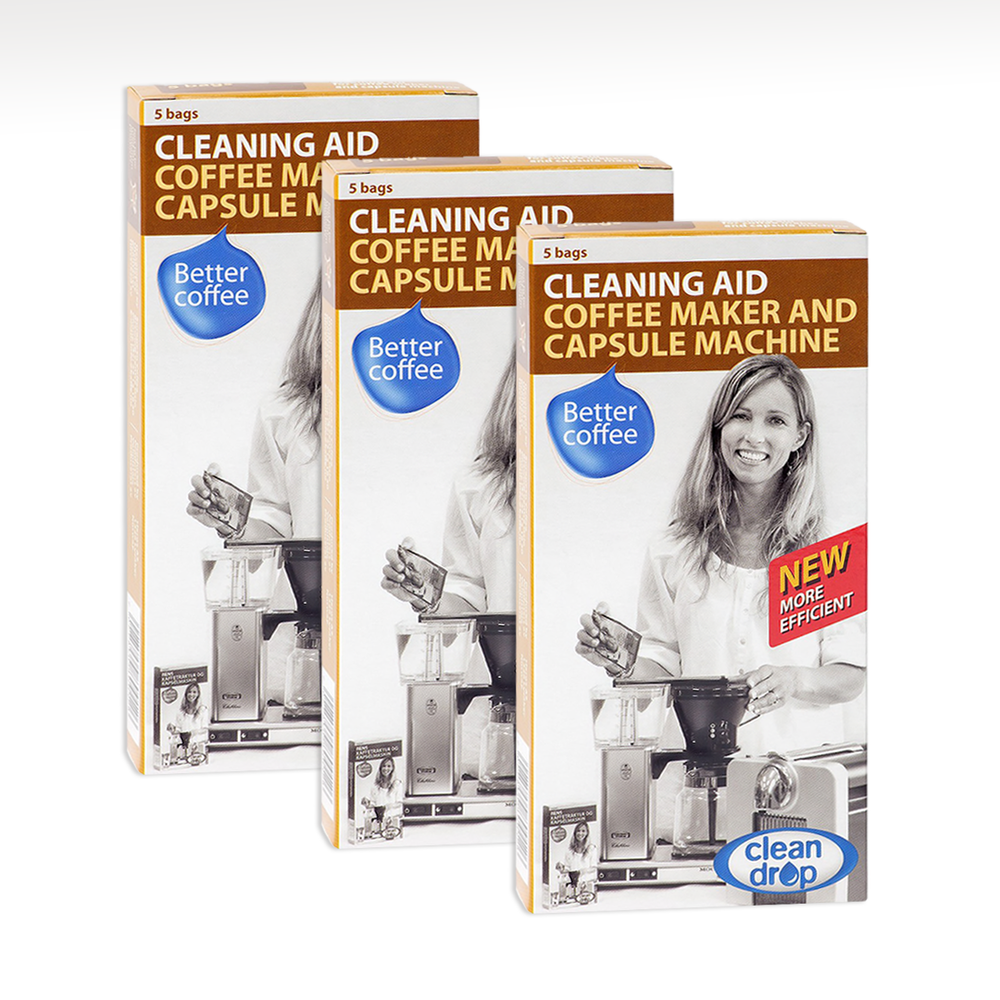 Clean Drop - Rensemiddel til kaffemaskine – 3-pack
